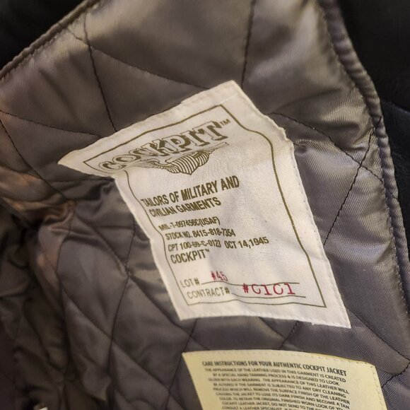 Cockpit leather jacket Size L like new. - Picture 4 of 5